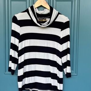 Travelers by Chico's 3/4 sleeve cowl neck packable top women's small